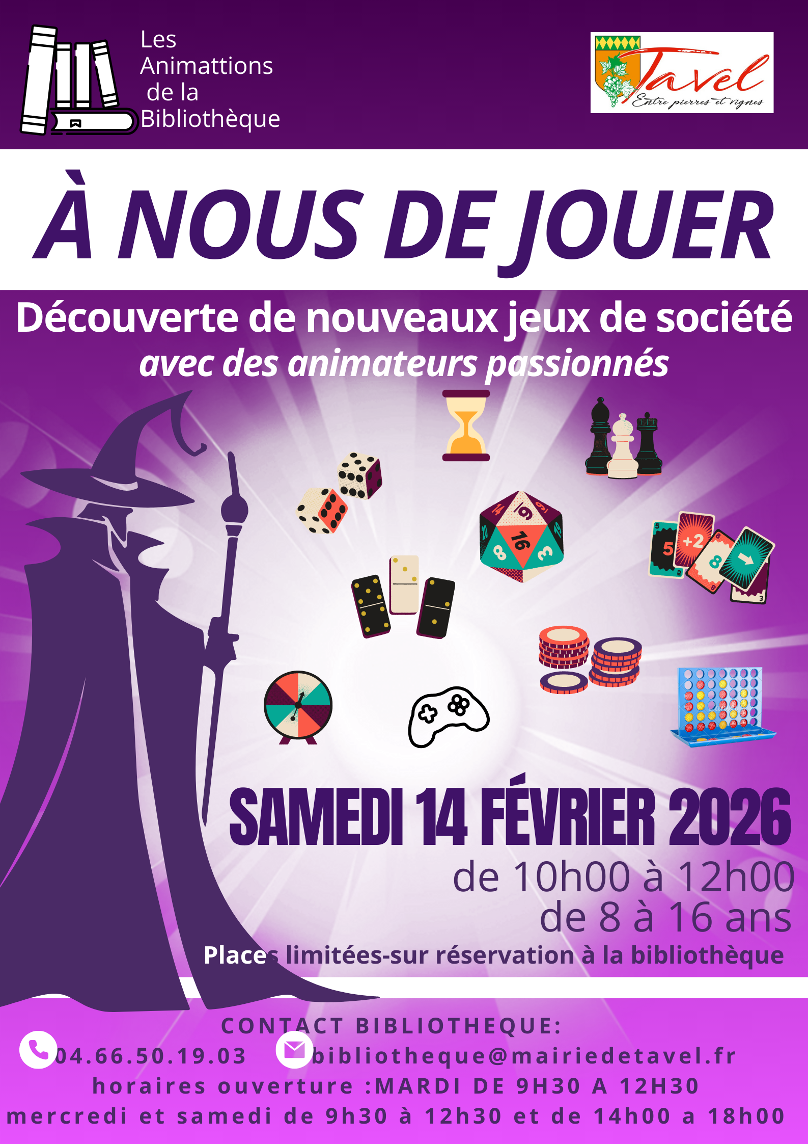 BIBLIO JEUX DE SOCIETE 14 FEVRIER 2026